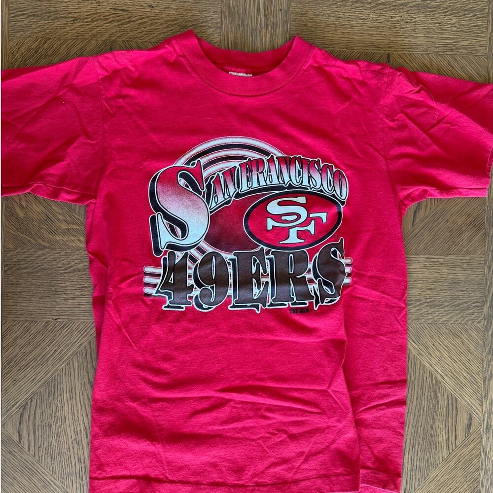 Vintage 90s San Francisco 49ers Trench Ultra T Shirt NFL Single Stitch